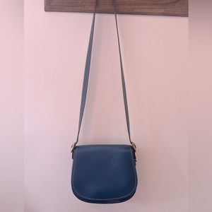 Navy COACH saddle bag